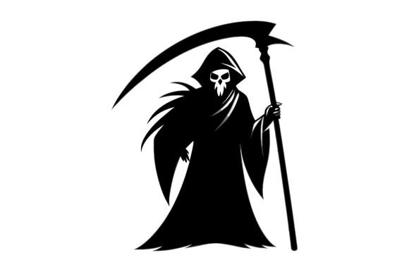 Download Grim Reaper Silhouette with Scythe. - Grim reaper silhouette Collection