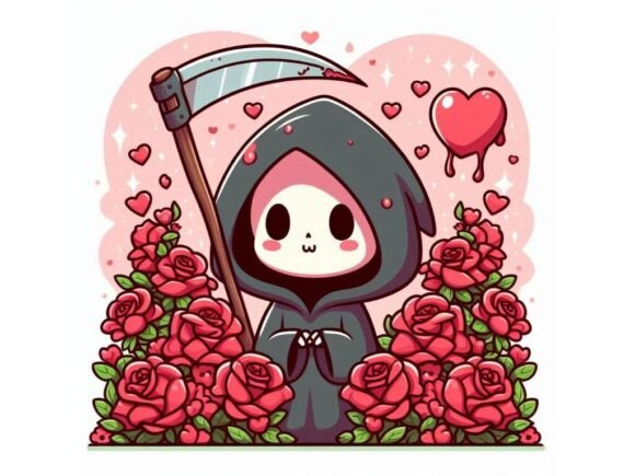 Download Chibi Grim Reaper Silhouette Standing in - Grim reaper silhouette Collection