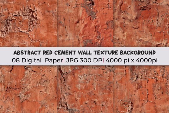 Download Abstract Red Cement Wall Texture - Wall Collection