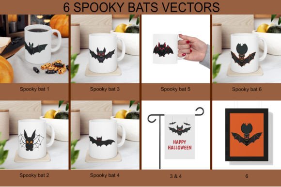 Download 6 Spooky Bats Halloween Vectors and Png - Halloween vector Collection