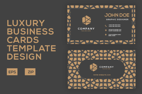 Download Golden Luxury Business Cards Template - Luxury Collection